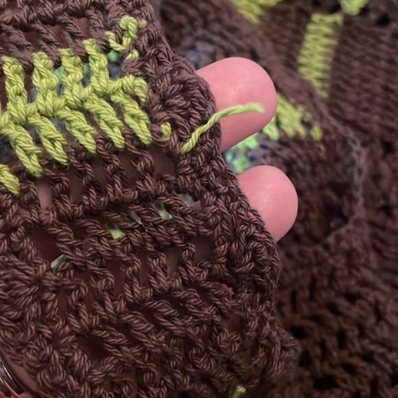 NWOT FREE PEOPLE Large Beach Cover up DONNI Sweater Set Crochet Skirt Crop Top - Picture 14 of 14